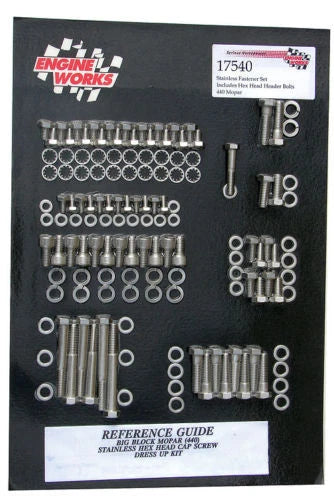 Engine Works Stainless Steel Engine Bolt Kit Mopar Dodge 440 Complete Set