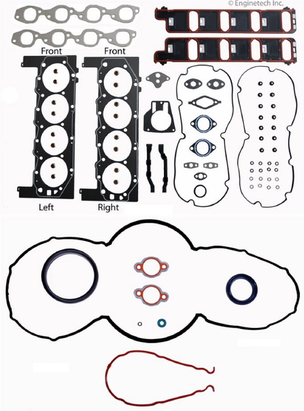 Enginetech Cylinder Overhaul Gasket Set for Chevrolet BBC 496 8.1L 2001 - 2007