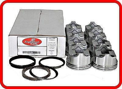Flat Top Pistons w/ Rings for 1969-2004 Chrysler Dodge 318 5.2L V8 Floating Pin
