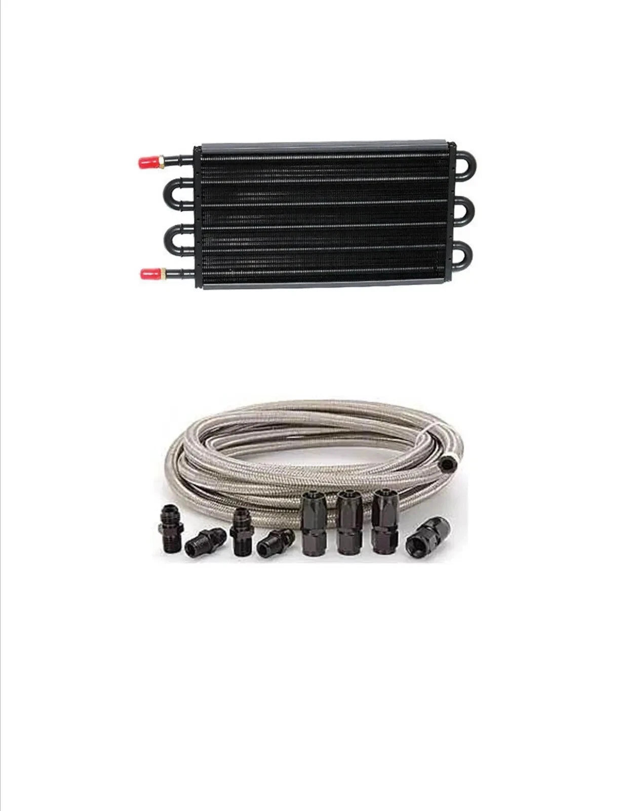 Automatic Transmission Cooler Line Kit -6AN Steel Braided Hose Kit 4R100 4R70