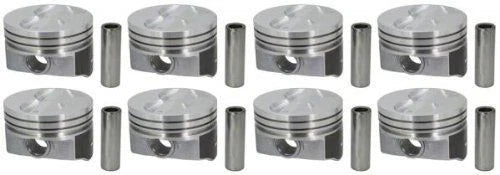Flat Top  Pistons Chevy 350 F/T Cast Aluminum Pistons 8-Pistons w/Rings