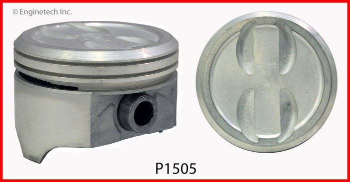 Chevrolet 350 5.7 Enginetech Dish Top Pistons (8) 1968 - 1995 .060