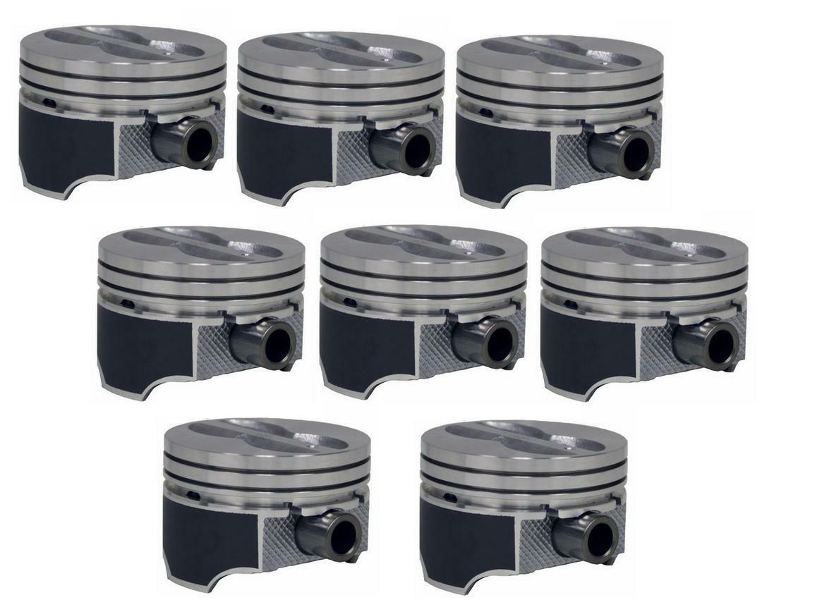 Enginetech Flat Top Pistons Coated Chevrolet GMC 262 4.3L OHV V6  .040