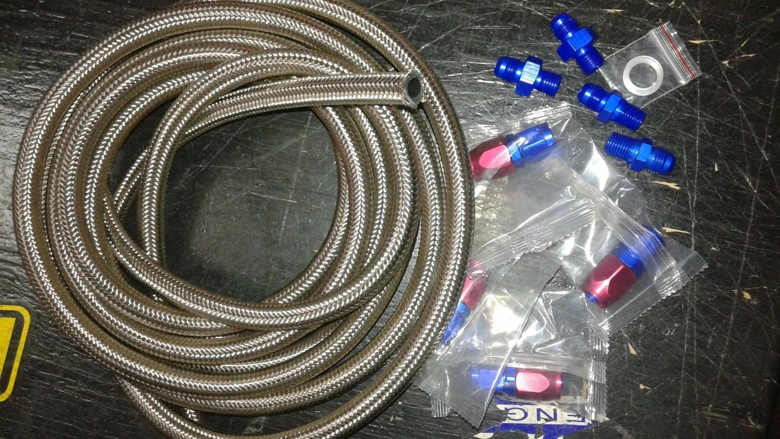 Automatic Transmission Cooler Line Kit -6AN Steel Braided  Mopar Dodge 46RE 518