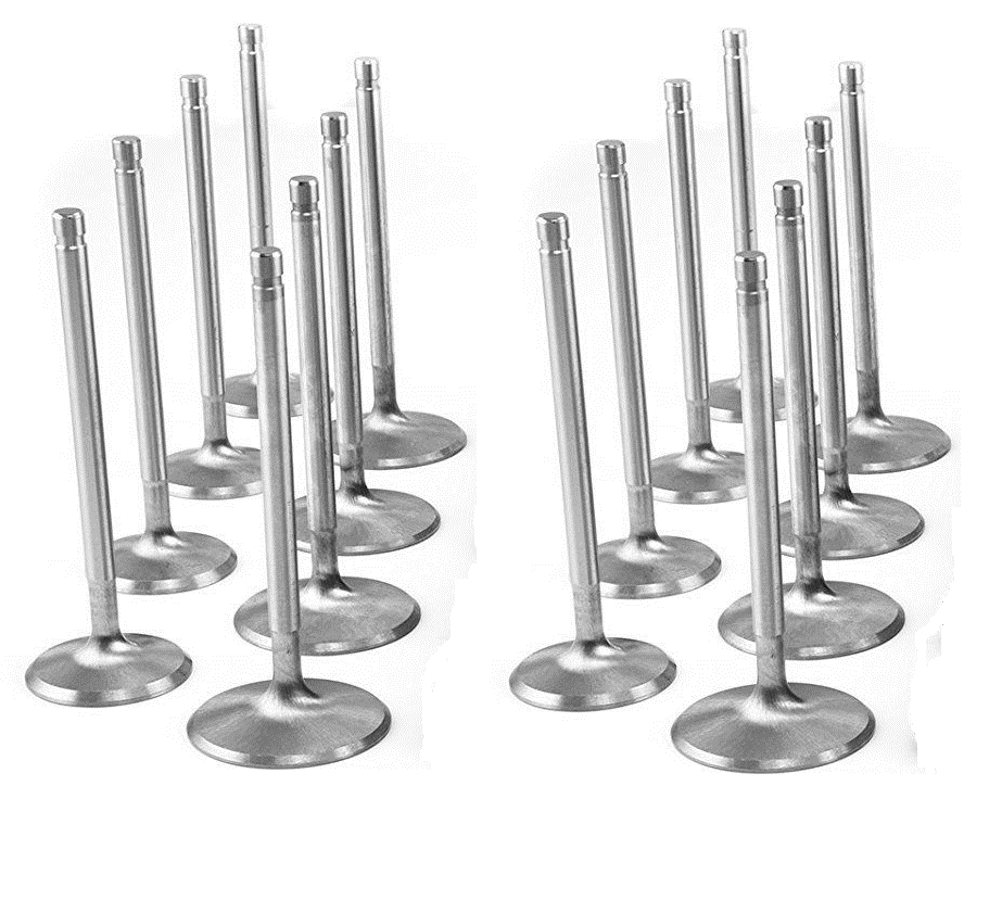 Chevy 305 350 Marine Intake & Exhaust Valves Set of 16  Enginetech